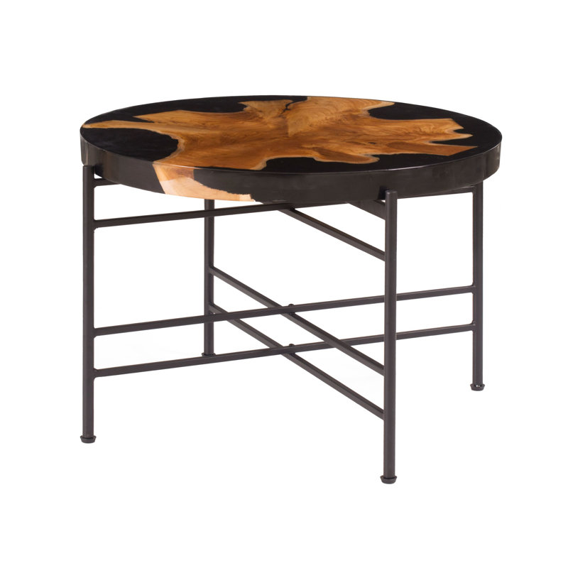 Solid Wood Top End Table