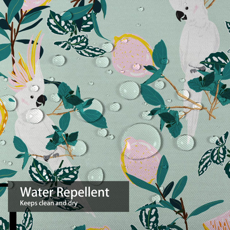 Sweet Pastel Jungle Parrot Exotic Shower Curtain with 12 Hooks, L 72 po x l 84 po