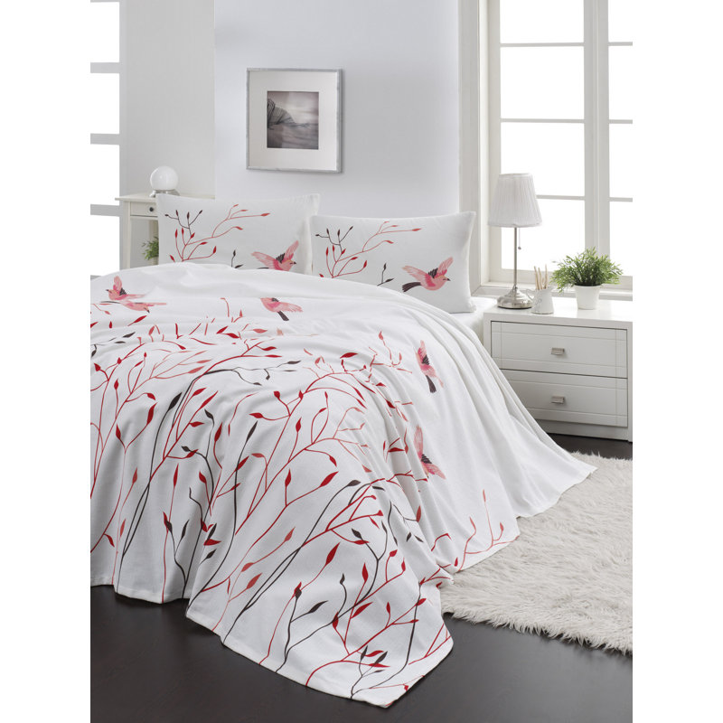 Prochoros Cotton No Pattern Bedspread, Blue, 160 x 235 cm