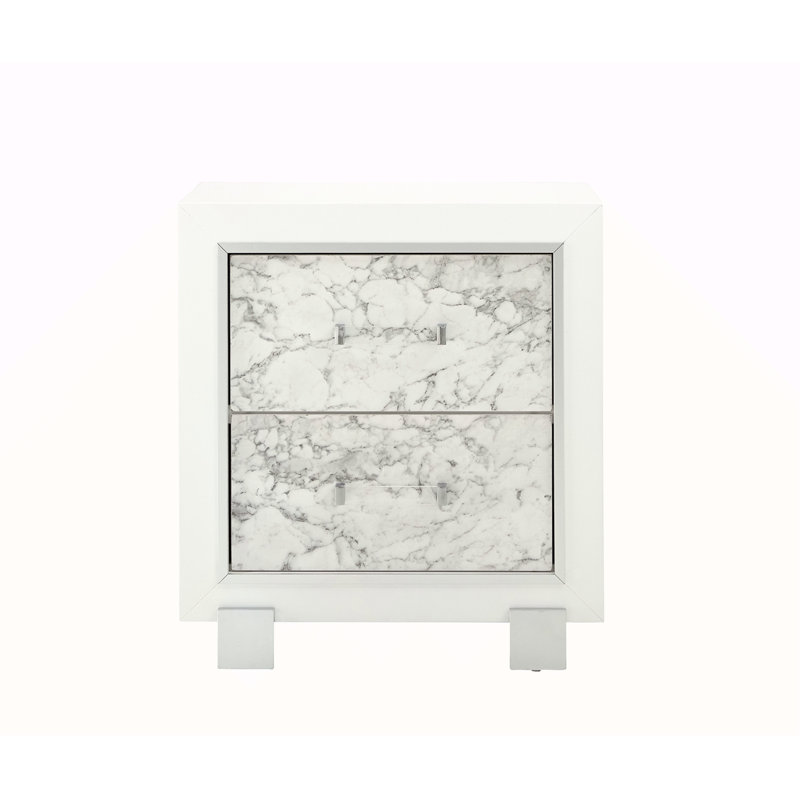 MARBLE WHITE NIGHTSTAND