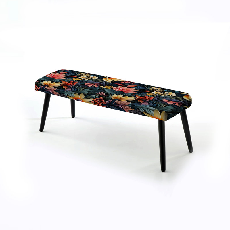 Banc rembourré à motif cachemire Urban Wilderness