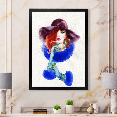 «Stylish Portrait Of Vintage Woman IV», œuvre d'art sur toile glamour