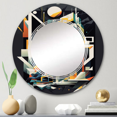 Pani Geometric Graffiti II - Miroir mural géométrique moderne