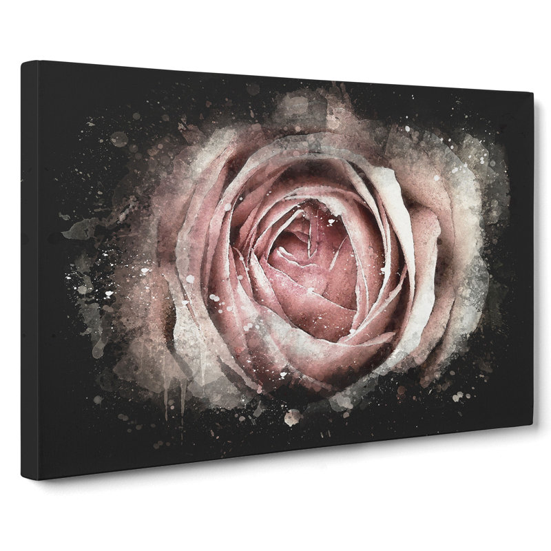 Pink Rose Flower Vol.3 - Wrapped Canvas, 60cm H x 91cm W x 3cm D