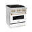 ZLINE Autograph Edition 30 in. 4.0 cu. ft. Legacy Dual Fuel Range with 4 Burner Gas Cooktop and Electric Convection Oven in Stainless Steel with White Matte Door-88587452