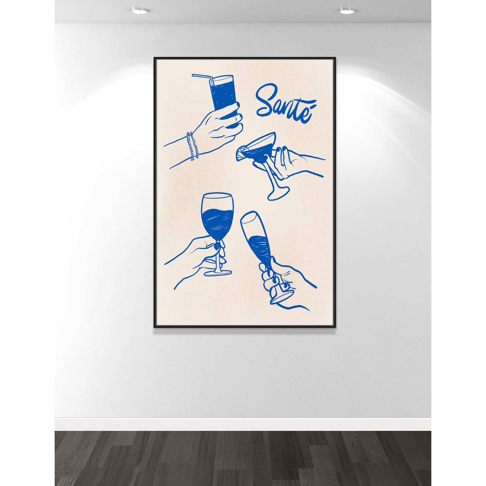 Sante Print by Kimberly Allen, 41.5'' W x 61.5'' H, Black Floater