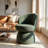 Upholstered Boucle Accent Chair MidBack Swivel Chair Armless Barrel Chiar-1403320116