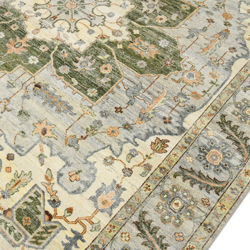 Wool Geometric Area Rug, Rectangle 2' x 3'