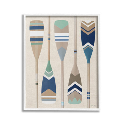 Bc-458_FG " Striped Boating Oars " by Amber Sterling
