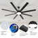 Brixham 84" 8-Blade Standard Industrial LED Ceiling Fan with Remote and Intelligent Control and Voice Function