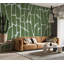 Murale abstraite pelez et collez Lally - motif géométrique vert-106566815