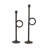 S/2 Black and Gold Iron Candle Holders with Playful Loop Design