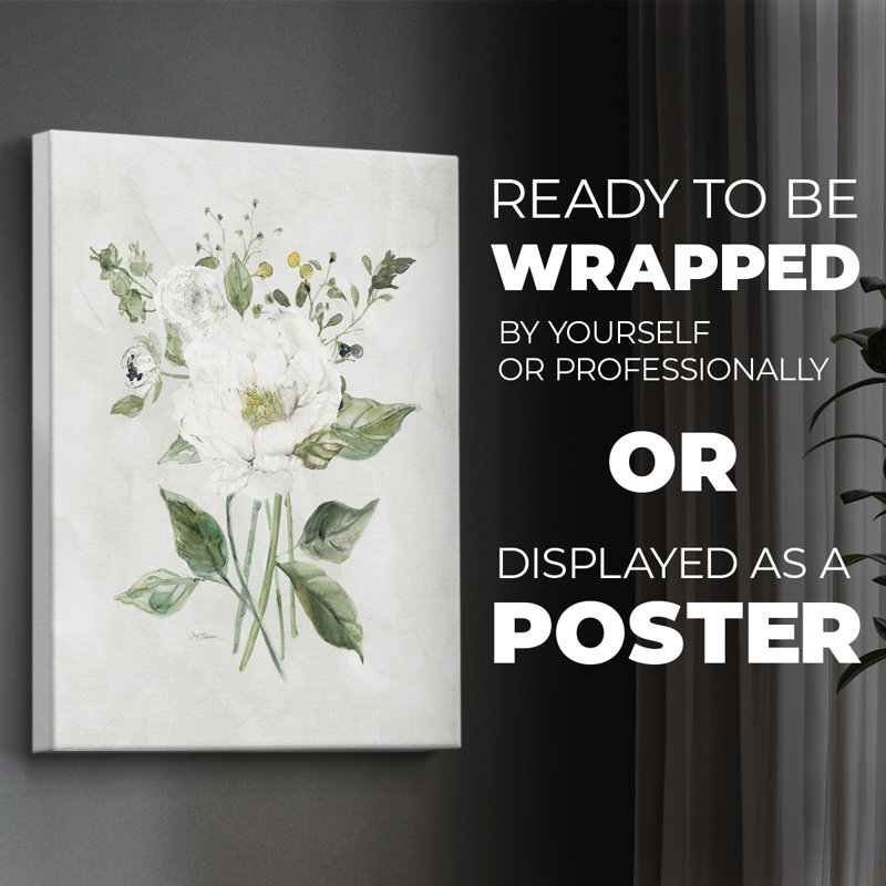 White Farmhouse Botanical II - Reproduction de toile seulement - NON-CADRE