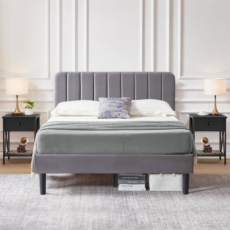 Ensemble de chambre à coucher standard 3 pièces Iron, Noir, Grand