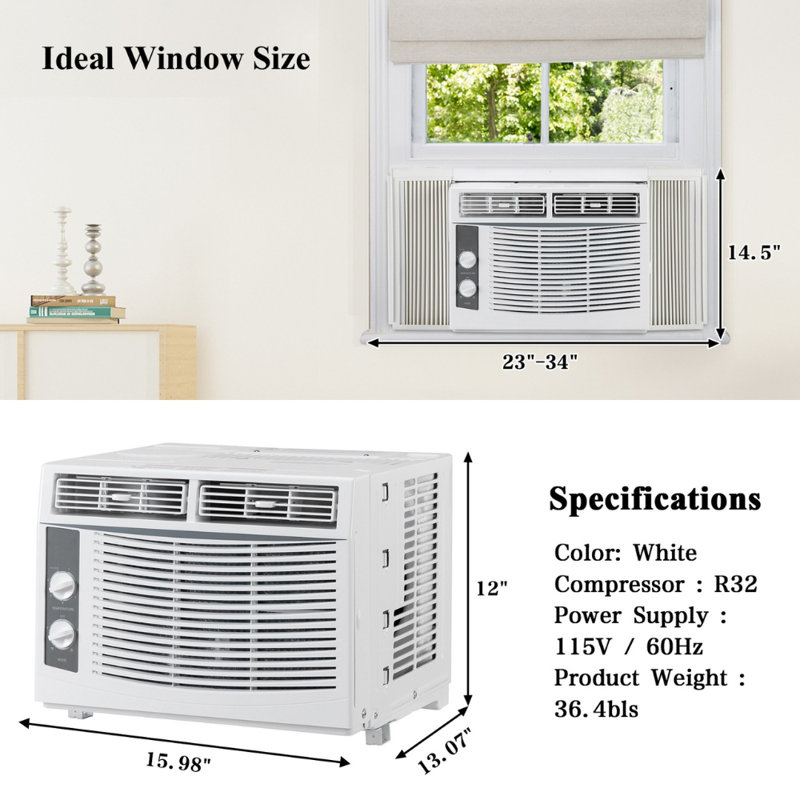 Climatiseur de fenêtre compact 5000 BTU