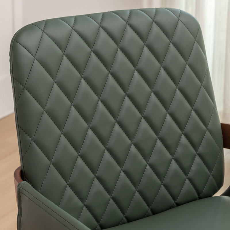 Chaises de salle à manger rembourrées Kopelynn, Vert