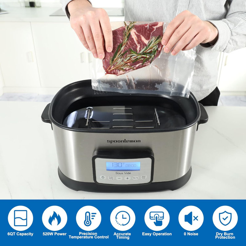 6 pte en acier inoxydable sous vide