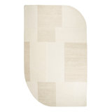 Rug Wool Geometric Area Rug in Off White