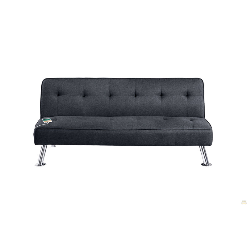 Canapé en polyfibre 1pc, Noir