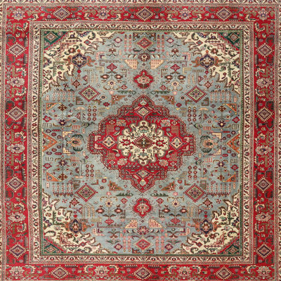 Tapis traditionnel rouge / beige / noir