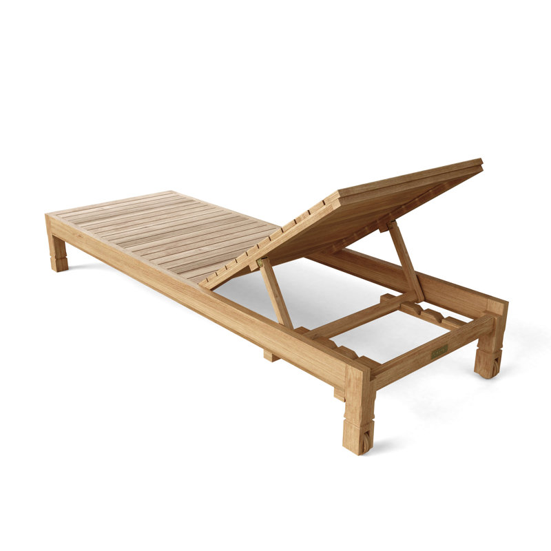 South Bay Outdoor Teak Chaise Lounge, Gray