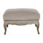 Repose-pieds Comacho de 32 po en tissu texturé traditionnel avec revêtement texturé durable, pieds en bois gris patiné-632008666