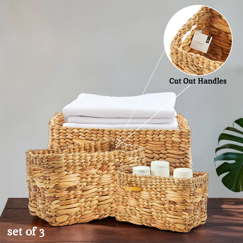 Bloomsbury Market Water Hyacinth Decorative Basket
