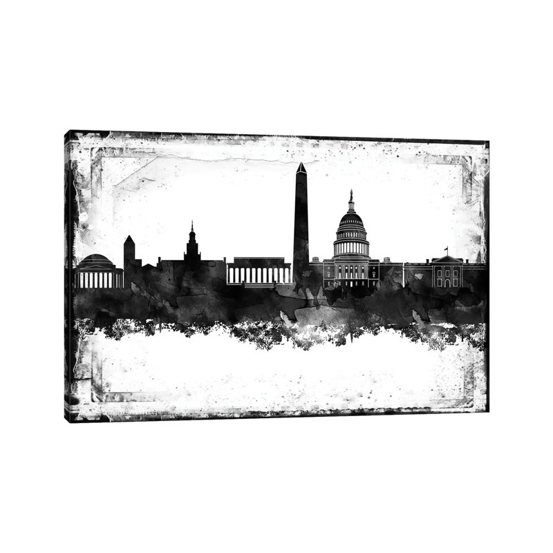 Washington Skylines - Wrapped Canvas Painting, 20.32cm H x 30.48cm W x 1.91cm D