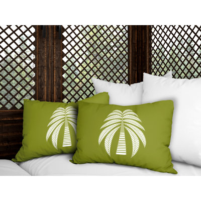 Polyester/Polyester Blend Lumbar Rectangular Indoor/Outdoor Pillow Cover & Insert