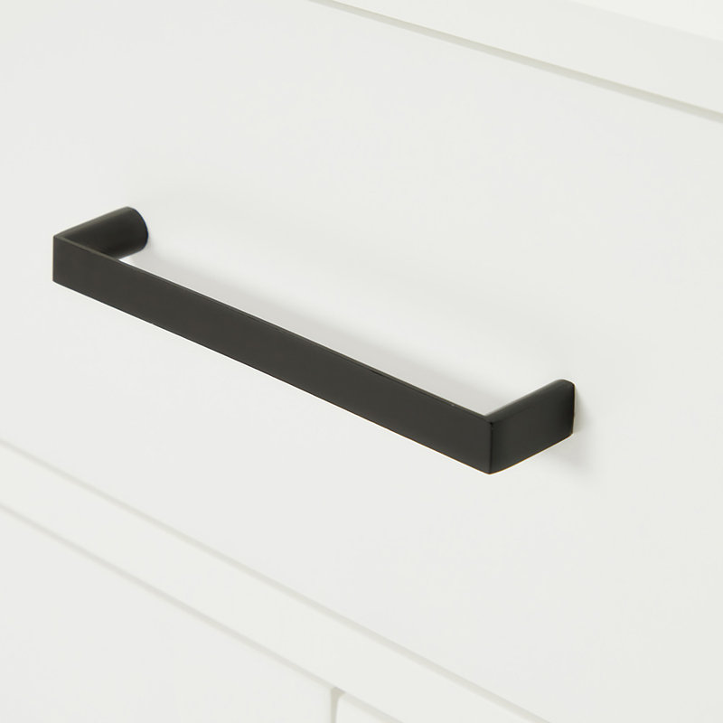 42" Single Bathroom Vanity Base only, White, Matte Black