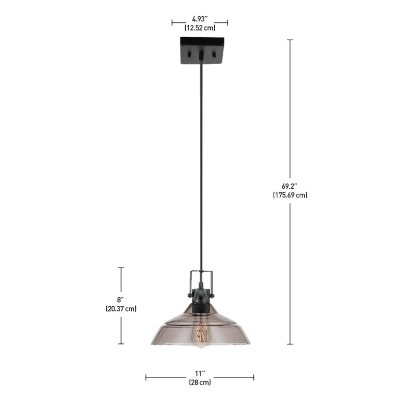 Sutton 1 - Light Matte Black Single Pendant