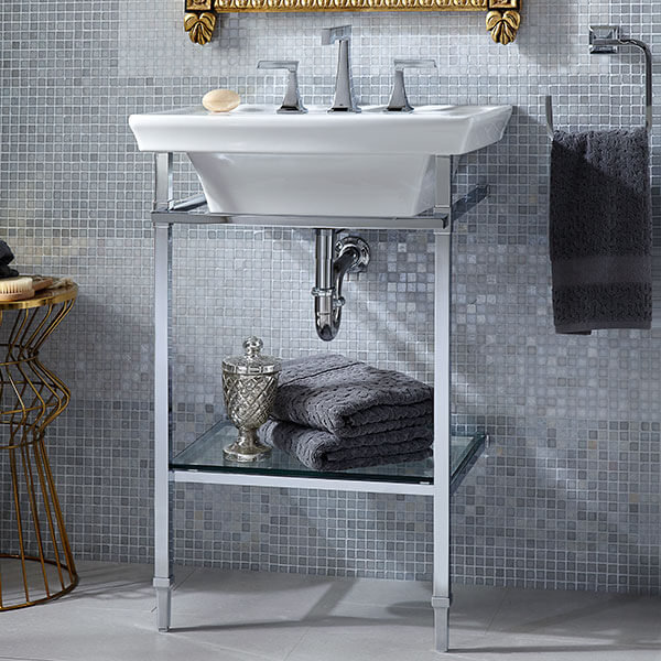 Wyatt Console Table with Glass Shelf
