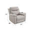 Fauteuil inclinable électrique en microfibre gris pâle polie avec fonction de levage, chauffage et massage