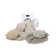 Solid Colour Handmade Tufted Round 4' Cotton Area Rug in Natural/ Honey