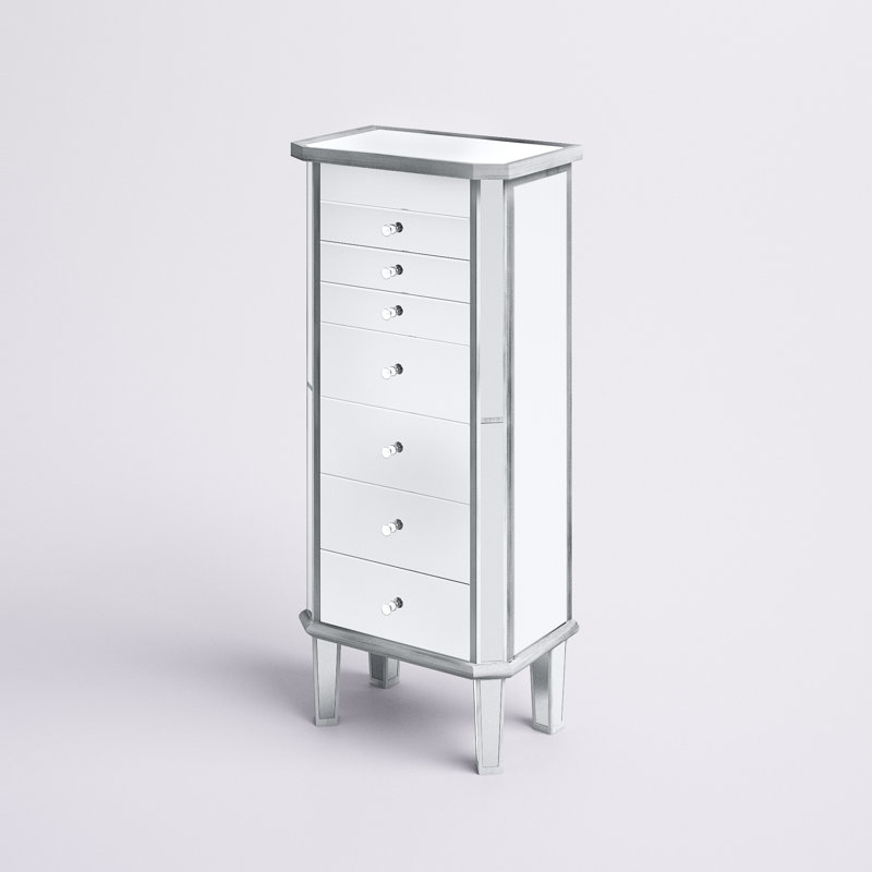Caila 18'' Wide Jewelry Armoire, Silver
