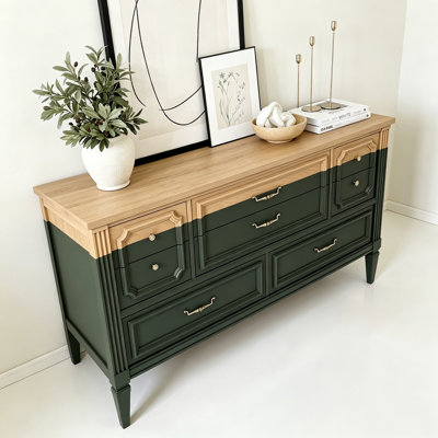 French Vintage Two-Tone Entryway Cabinet