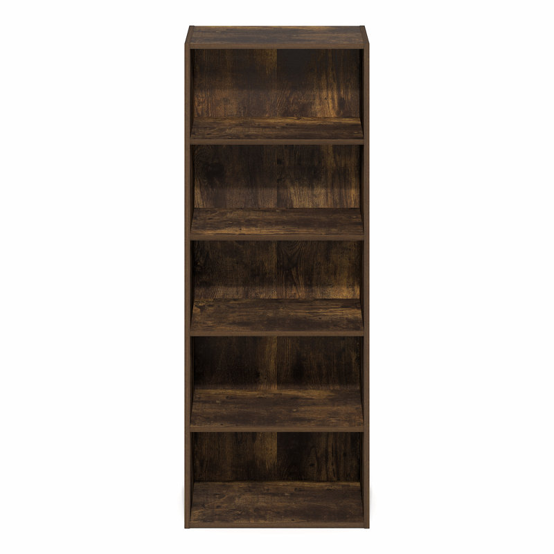 Bibliothèque à 5 niveaux Furinno Basic, (5 tablettes) H 43,66 po x l 16,61 po x P 11,42 po