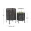 Ensemble de 2 pots de fleurs en métal à découpes pour l'intérieur et l'extérieur-92339965