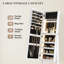 Armoire à bijoux grande armoire de rangement autoportante verrouillable, organisateur de miroir pleine grandeur-432981578