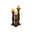 Ensemble de chandeliers de table en bois 3 pièces-472165292
