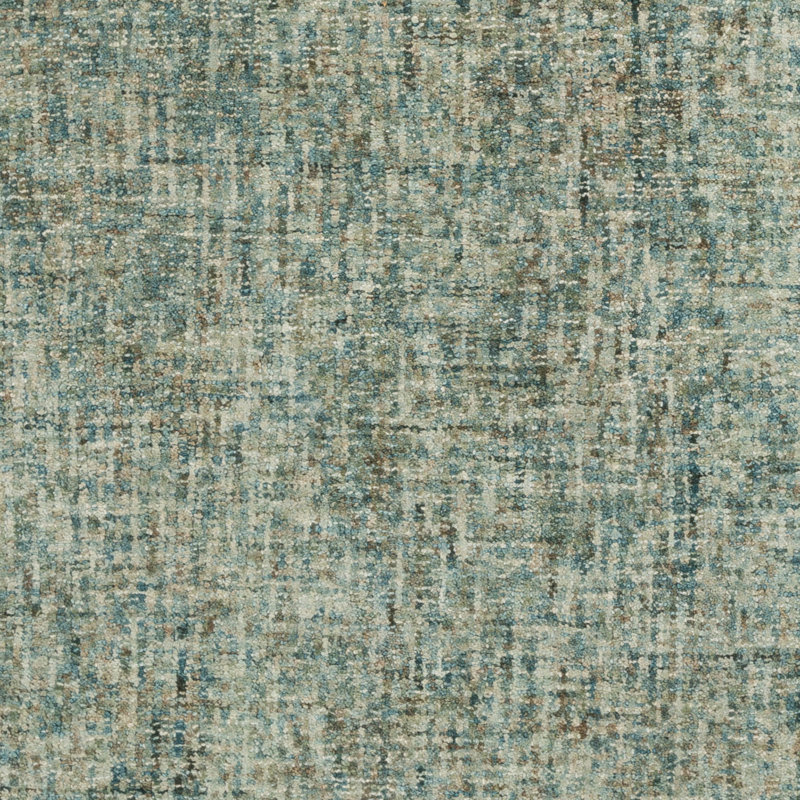 Balcom Hand Tufted Wool Abstract Area Rug in Green, Rectangle 8'10" x 12'
