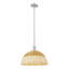 Cidalino - Mini-luminaire suspendu 1 lumière avec abat-jour tressé - Abat-jour-276928191-276928163