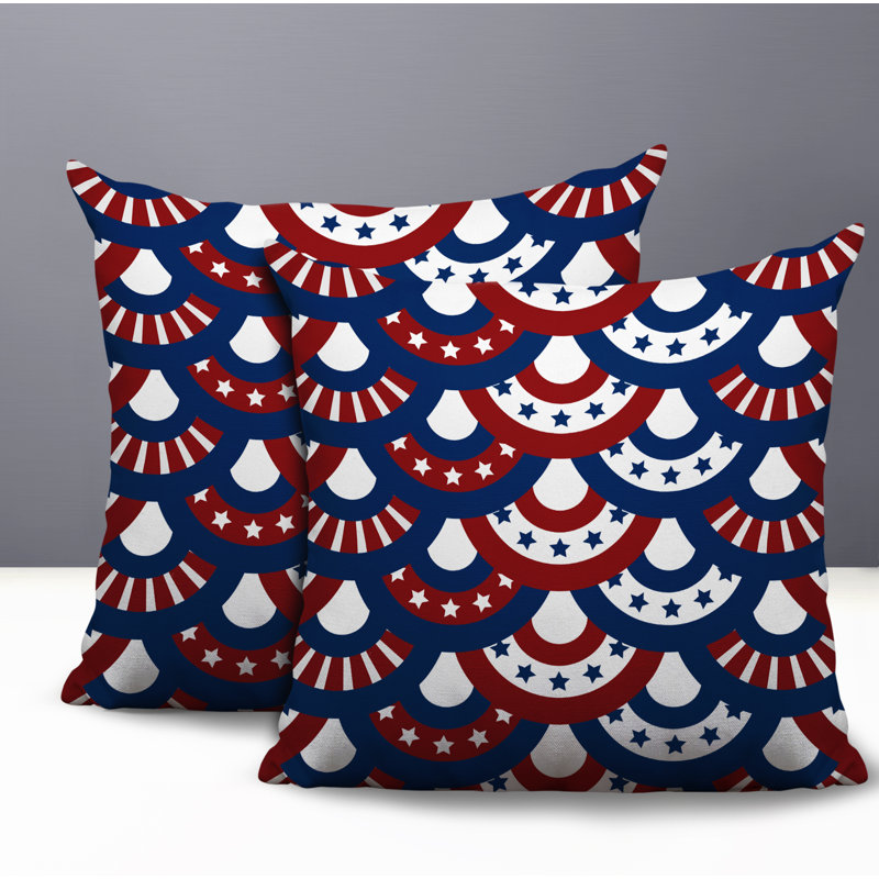 Oreiller réversible intérieur / extérieur Freedom, 16 x 16, Navy Blue