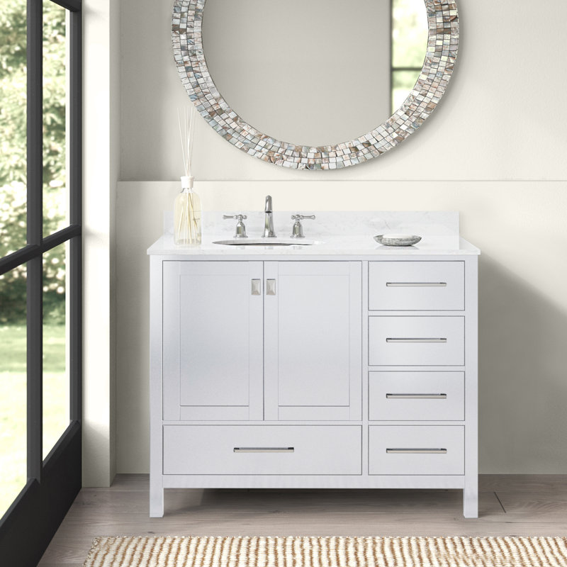 Ensemble de meuble-lavabo simple 42 po Irene, Blanc
