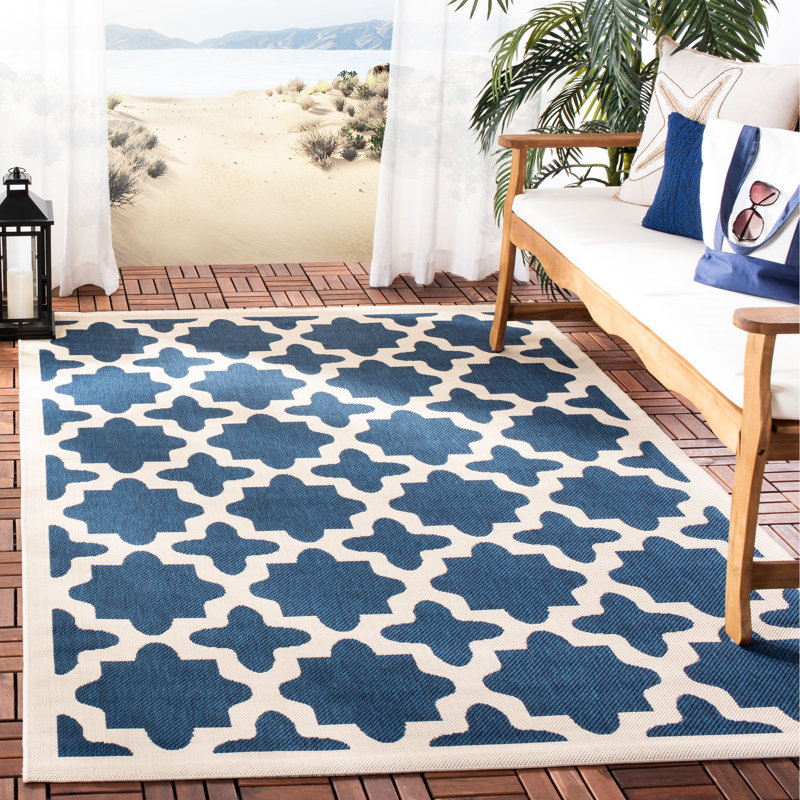 Herefordshire Performance Geometric Indoor/Outdoor Area Rug, Rectangle 5'3" x 7'7"