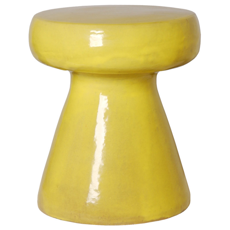 Tabouret de jardin Ceramic, Jaune moutarde