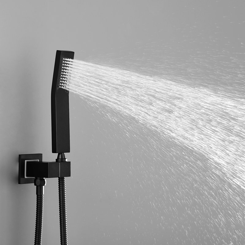 Thermostatic Complete Shower System, Matte Black