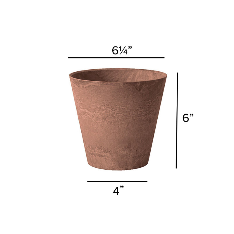 Carrero Pot Planter, 6" H x 6.25" W x 6.25" D, Rust