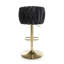 Azelia Swivel Upholstered Adjustable Height Counter Stool with Metal Frame-711746856