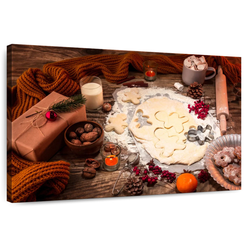 Senne Baking Gingerbread Men, 34" H x 51" W